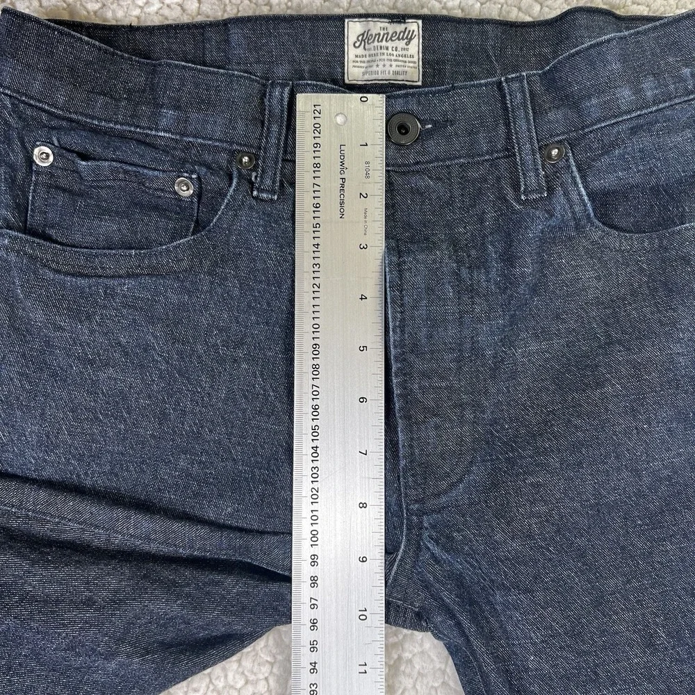 The‎ Kennedy Jeans Men's Size 32 (Actual 32x31.5) Black Blue Slim Straight Leg